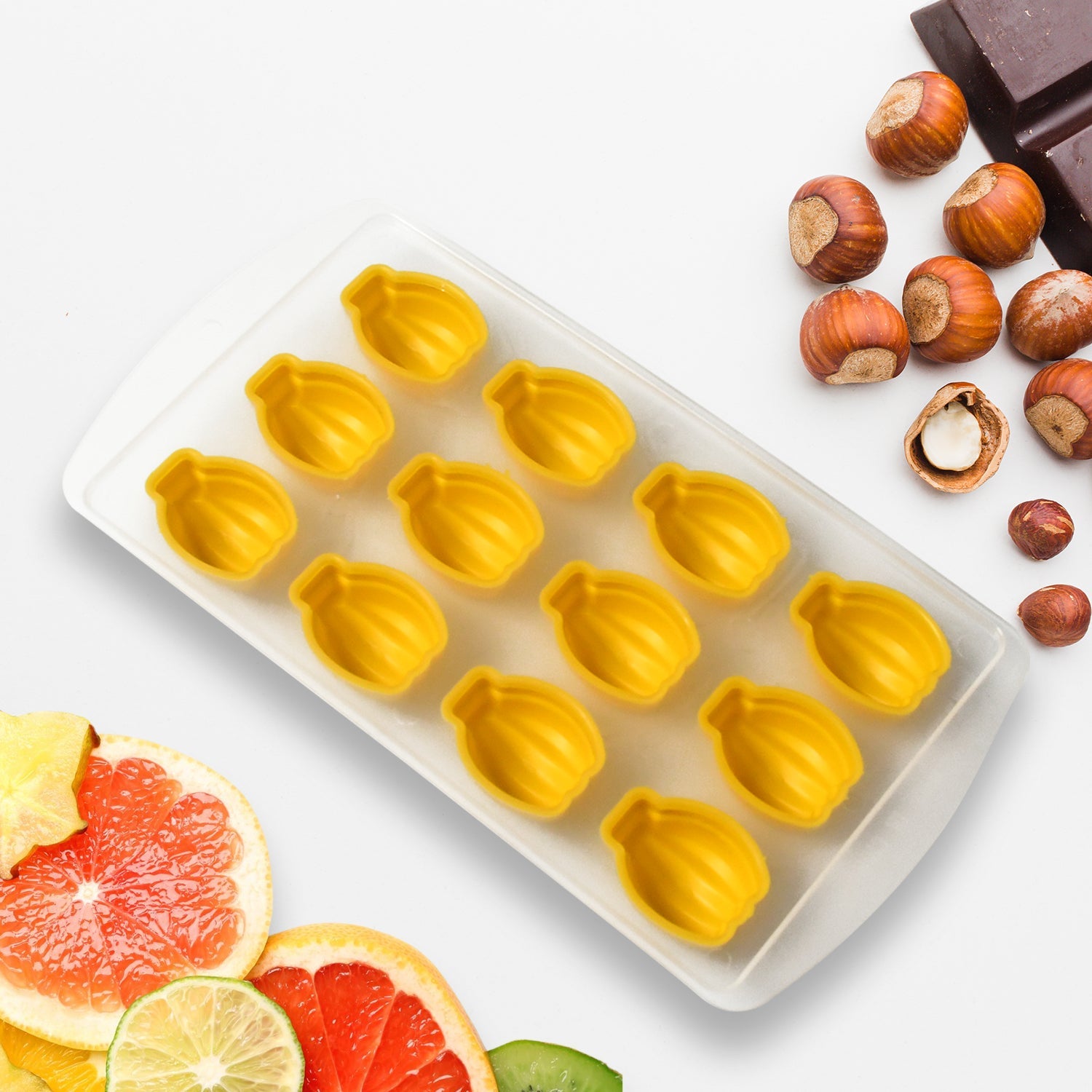 Silicone Mold Ice Cube Tray Creative Sweet Multi Type Ice Tray Buckets, Ice Cube Trays Multi Fruit Shape Ice Tray (1 Pc) Silicone Mold Ice Cube Tray Creative Sweet Multi Type Ice Tray Buckets, Ice Cube Trays Multi Fruit Shape Ice Tray (1 Pc)